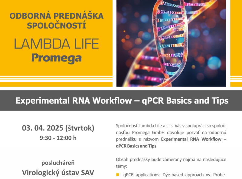 Seminár PROMEGA: Experimental RNA Workflow